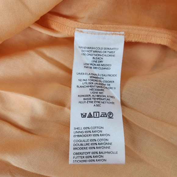 Free People Alana Babydoll Dress in Apricot Combo‎ Orange Women's Size Large - Picture 8 of 11